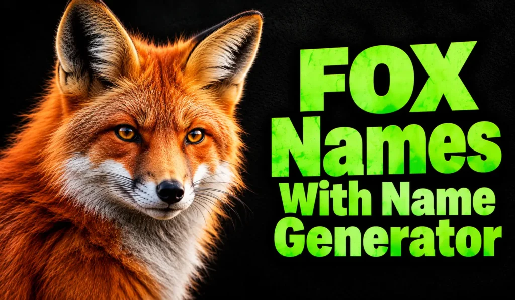 Fox Names With Name Generator: 500+ Cute & Unique Ideas